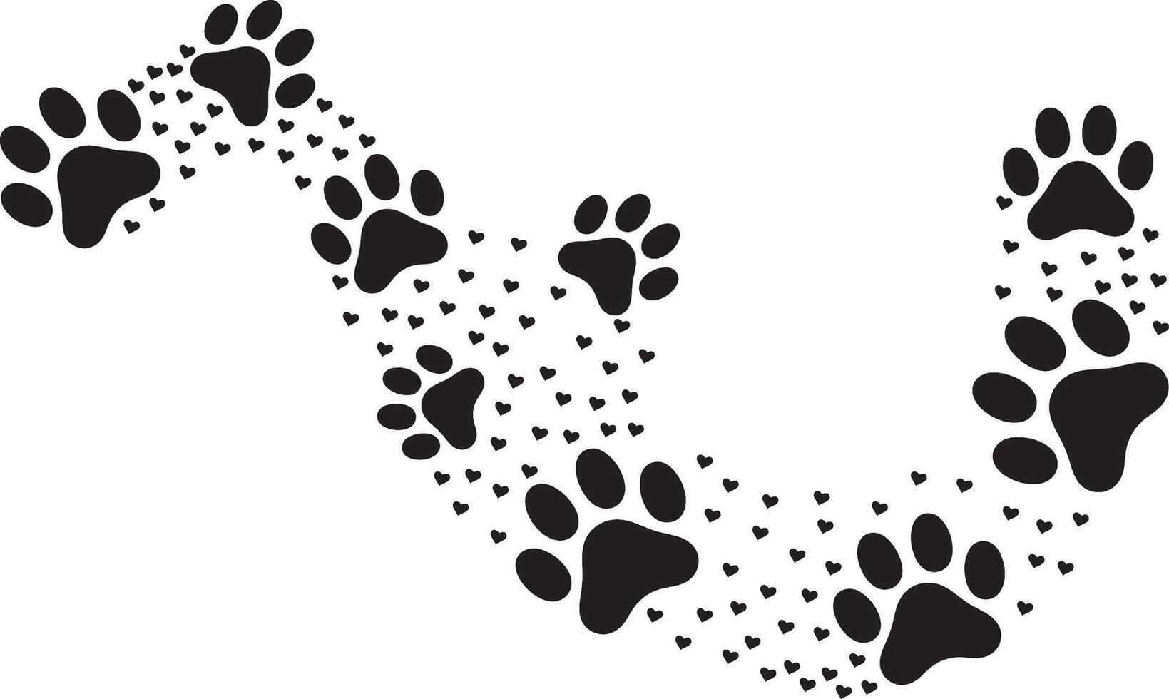 Beautiful Paw Design Art to Honor Your Bond with Pets and Animal Friends vector