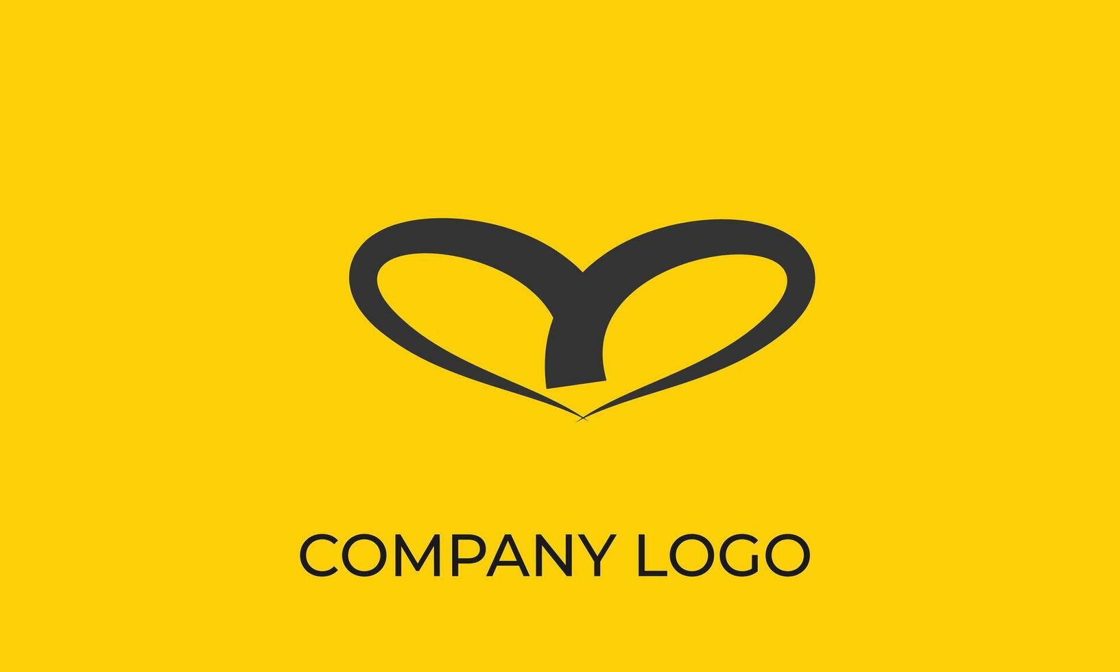 Yellow heart Elegant and creative Logo for your Business vector
