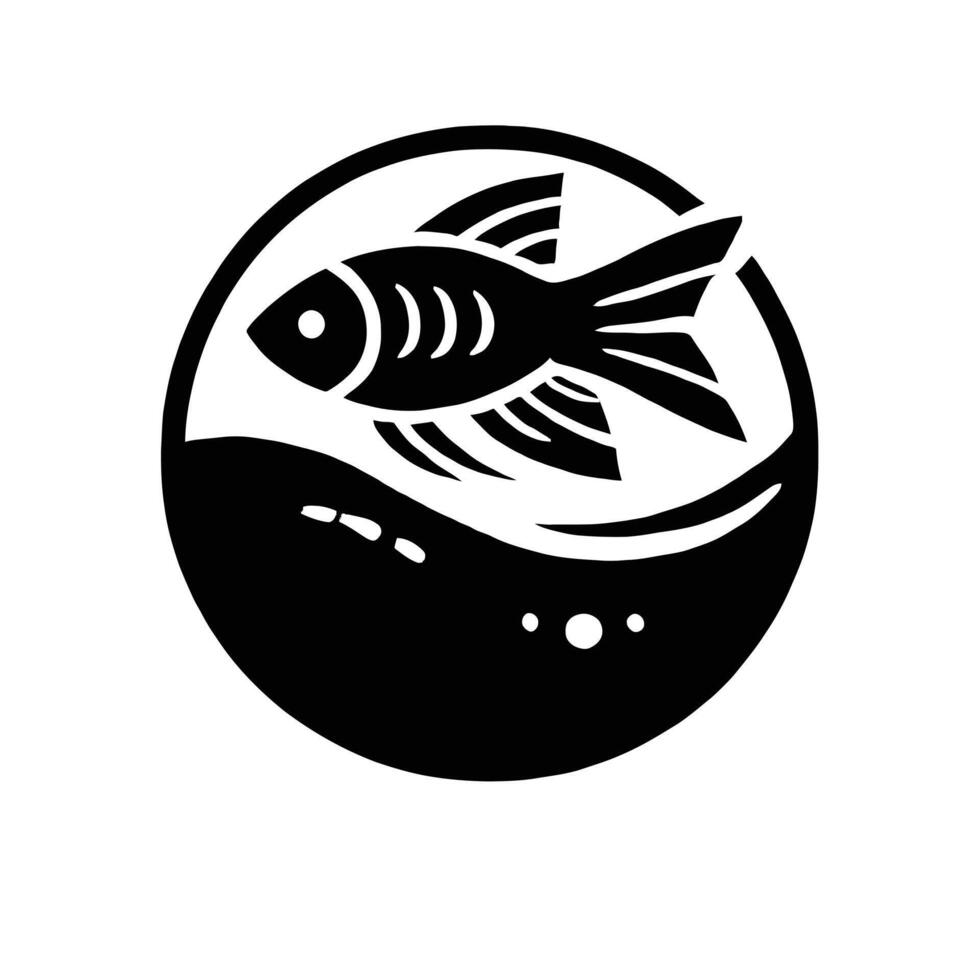 Fish logo design illustration vector