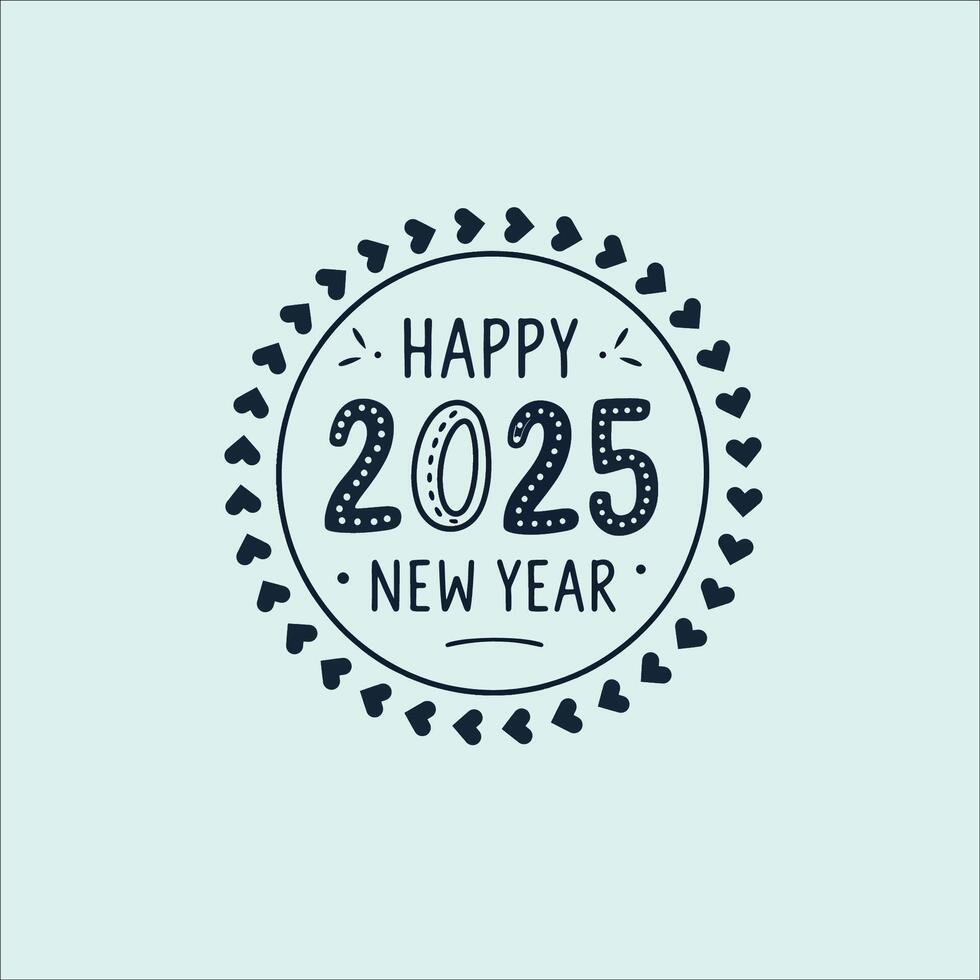 Elegant New Year Greeting Card with Leaf Accent vector