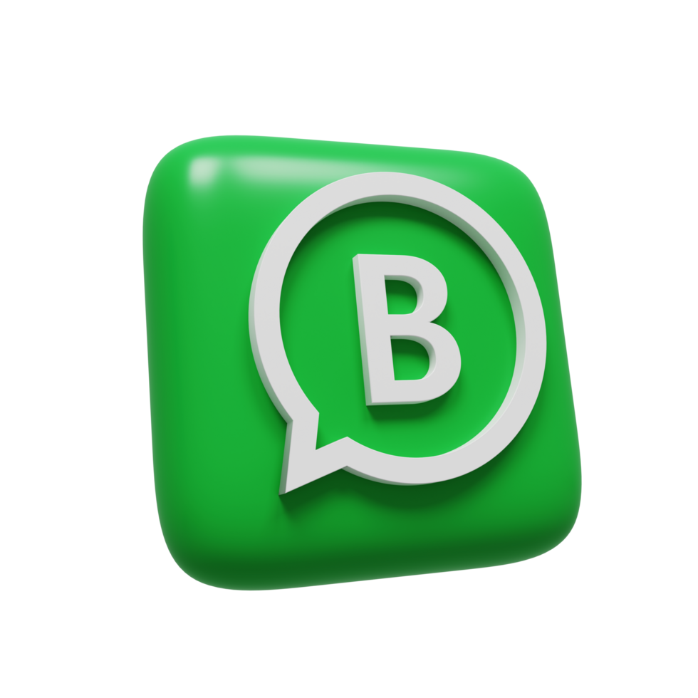 Business WhatsApp logo, 3D render png