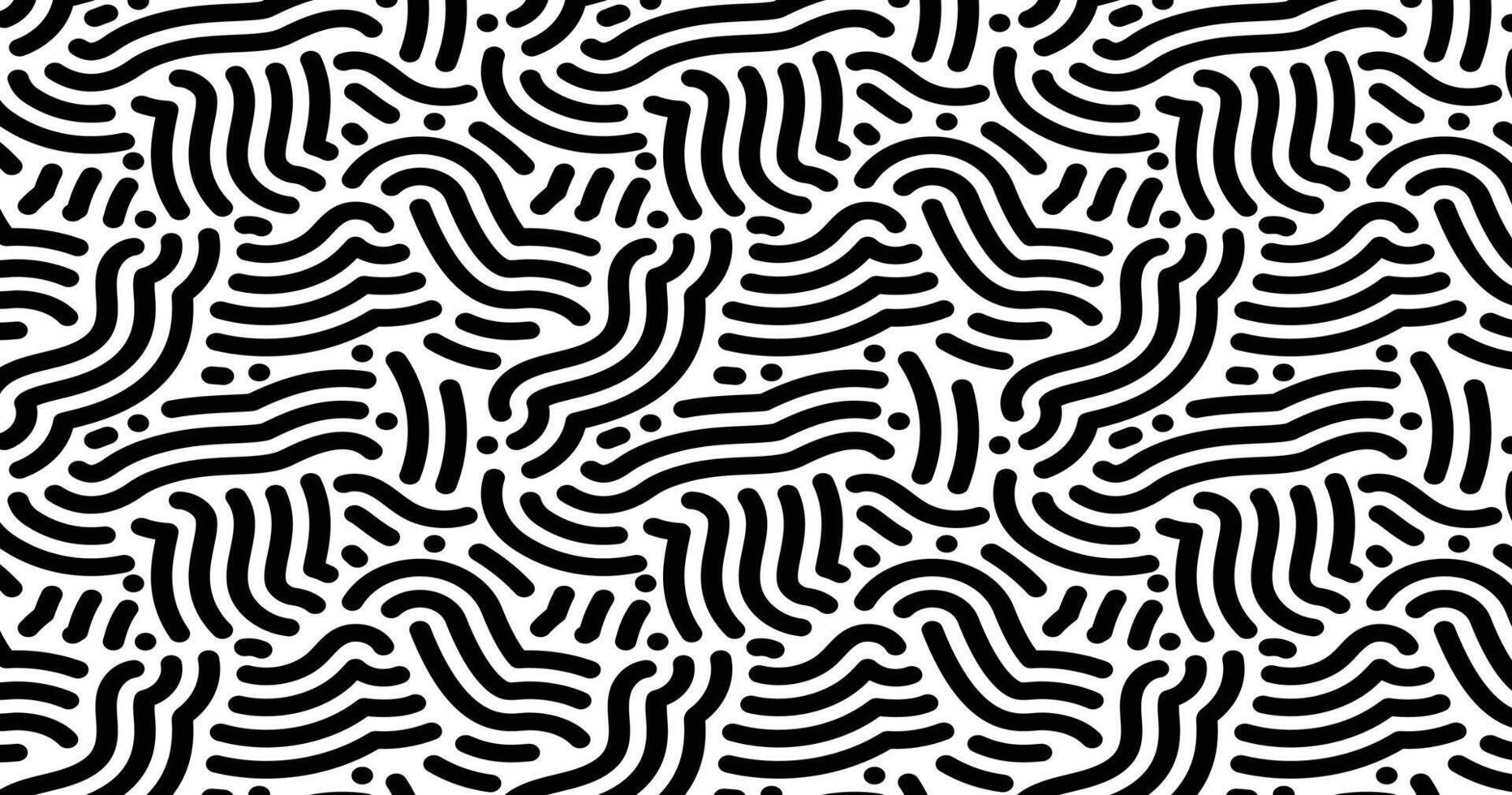Abstract black doodle lines background vector