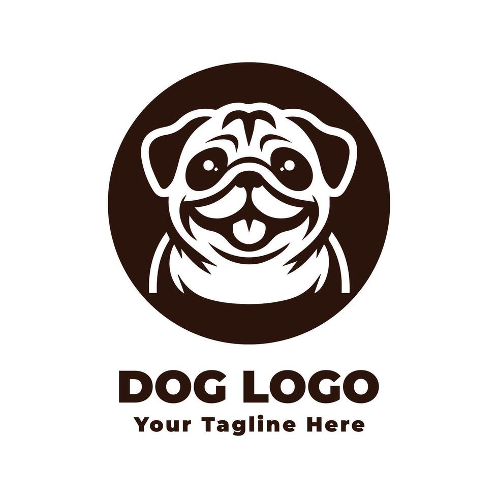 Dog Simple Logo Illustration Silhouette vector