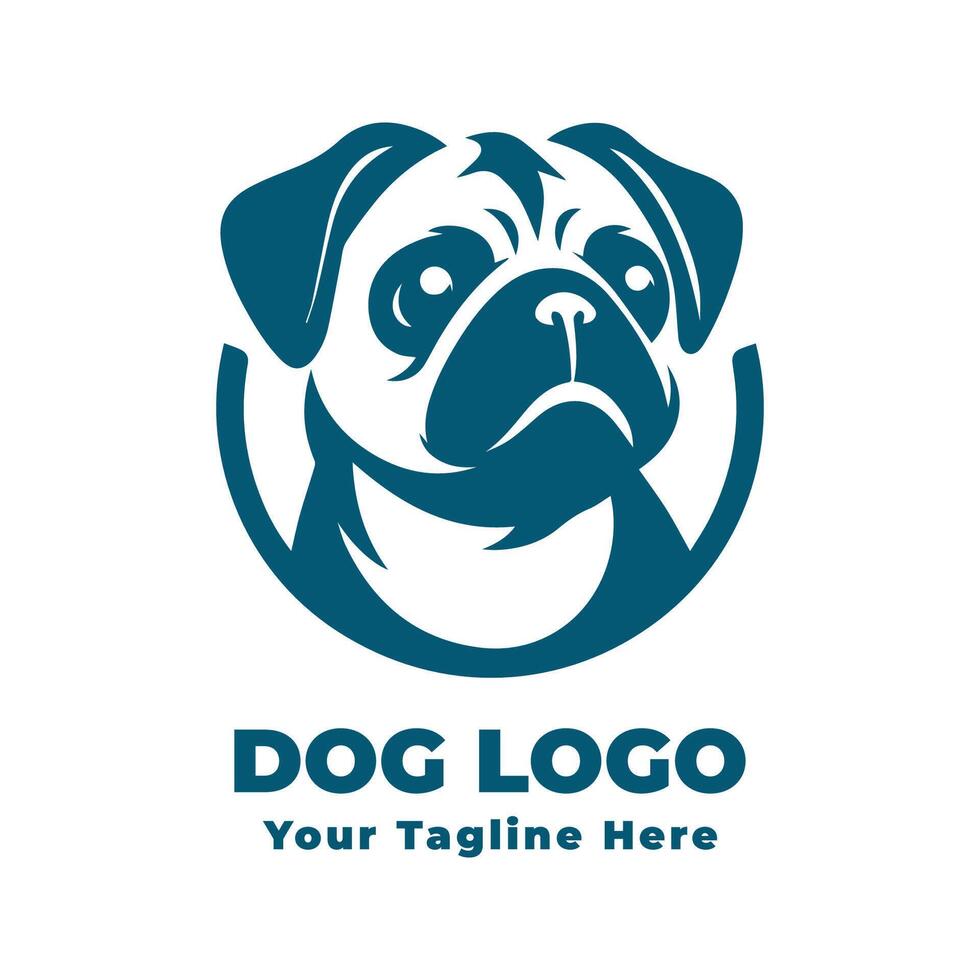 Simple Illustration Dog Logo Silhouette vector