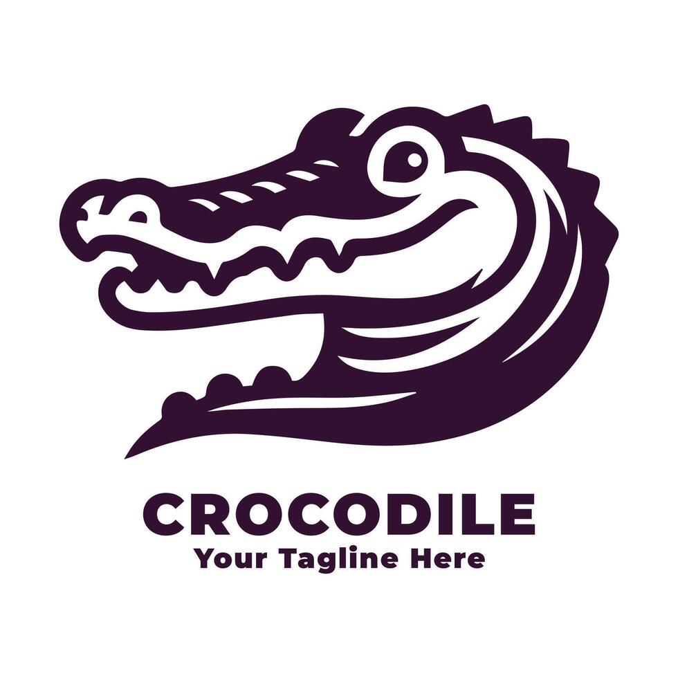 Logo Simple Crocodile Illustration Design vector