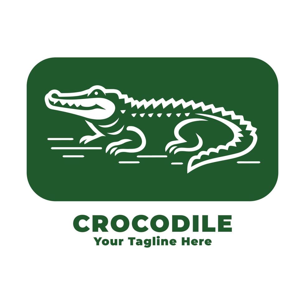 Simple Logo Crocodile Illustration vector