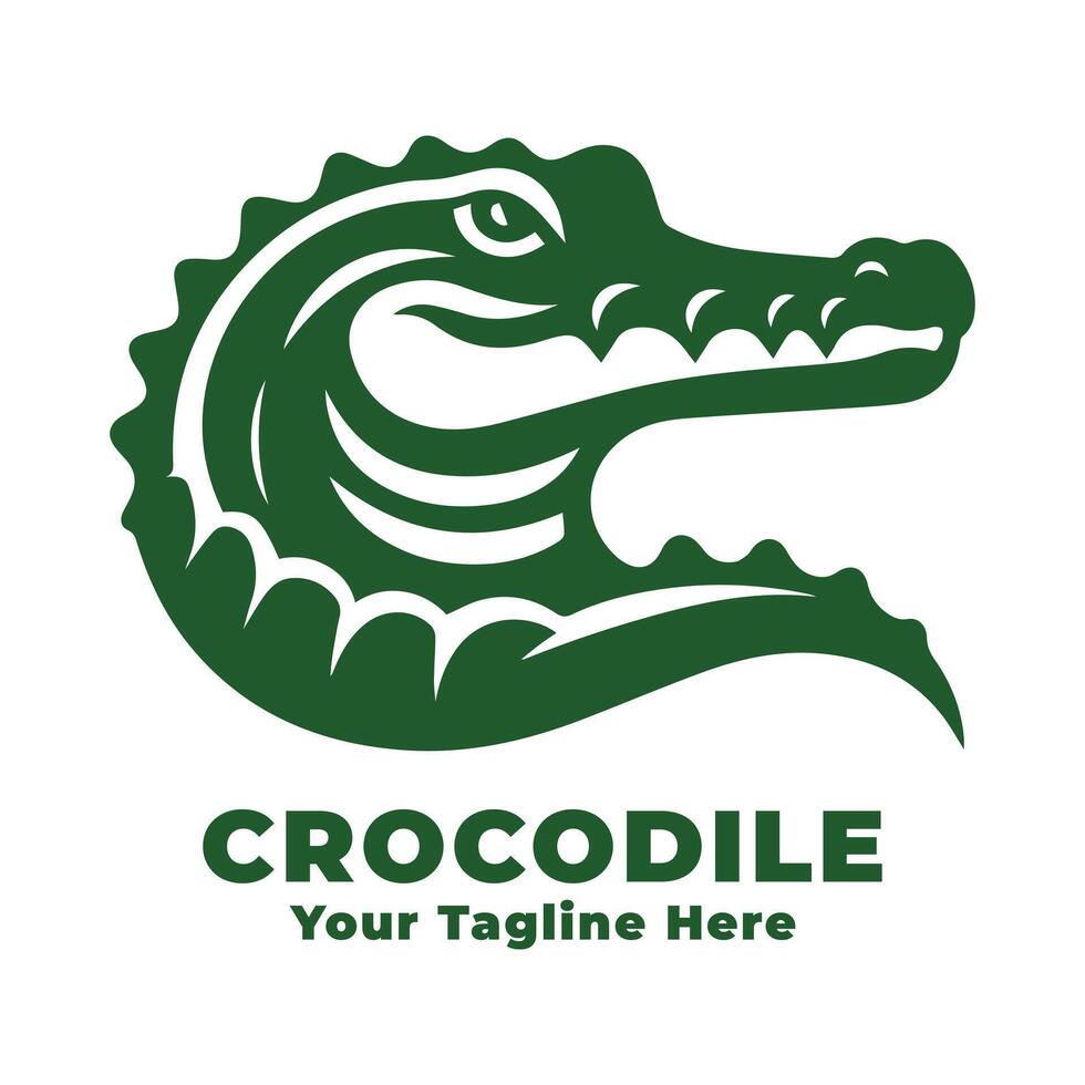 Crocodile Simple Logo Illustration Design vector