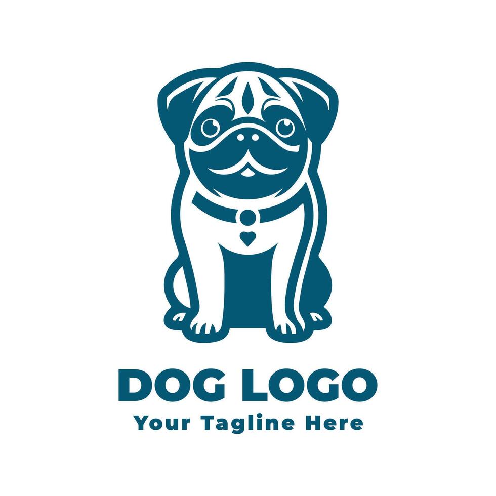 Dog Logo Simple Illustration Design vector