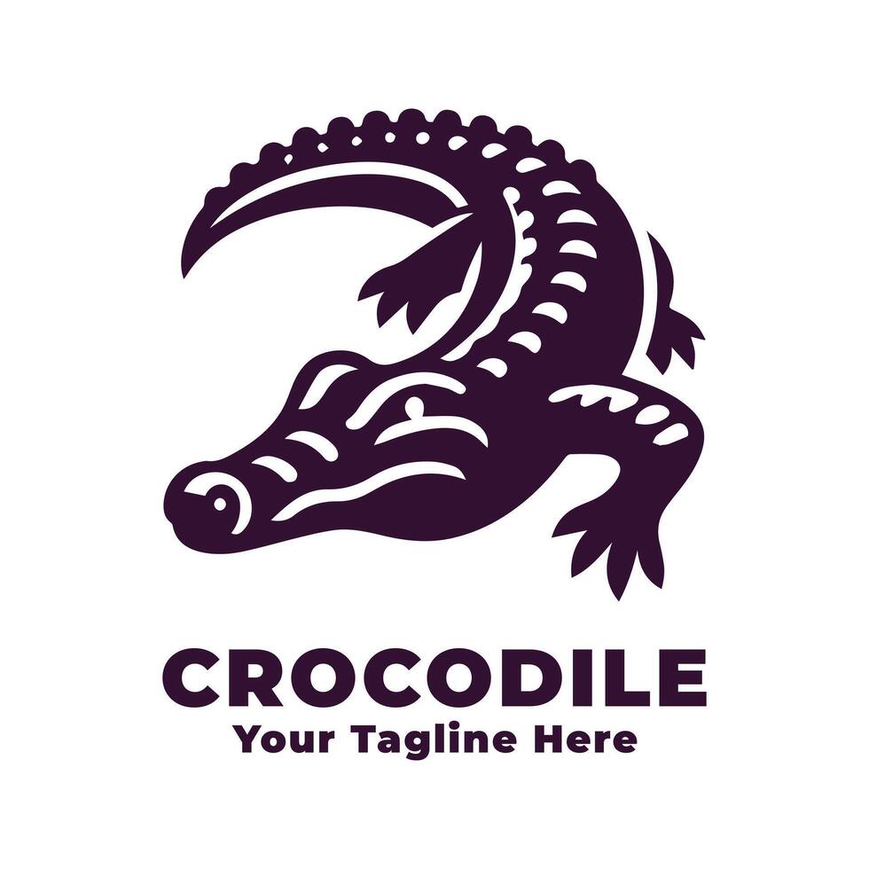Crocodile Logo Simple Illustration vector