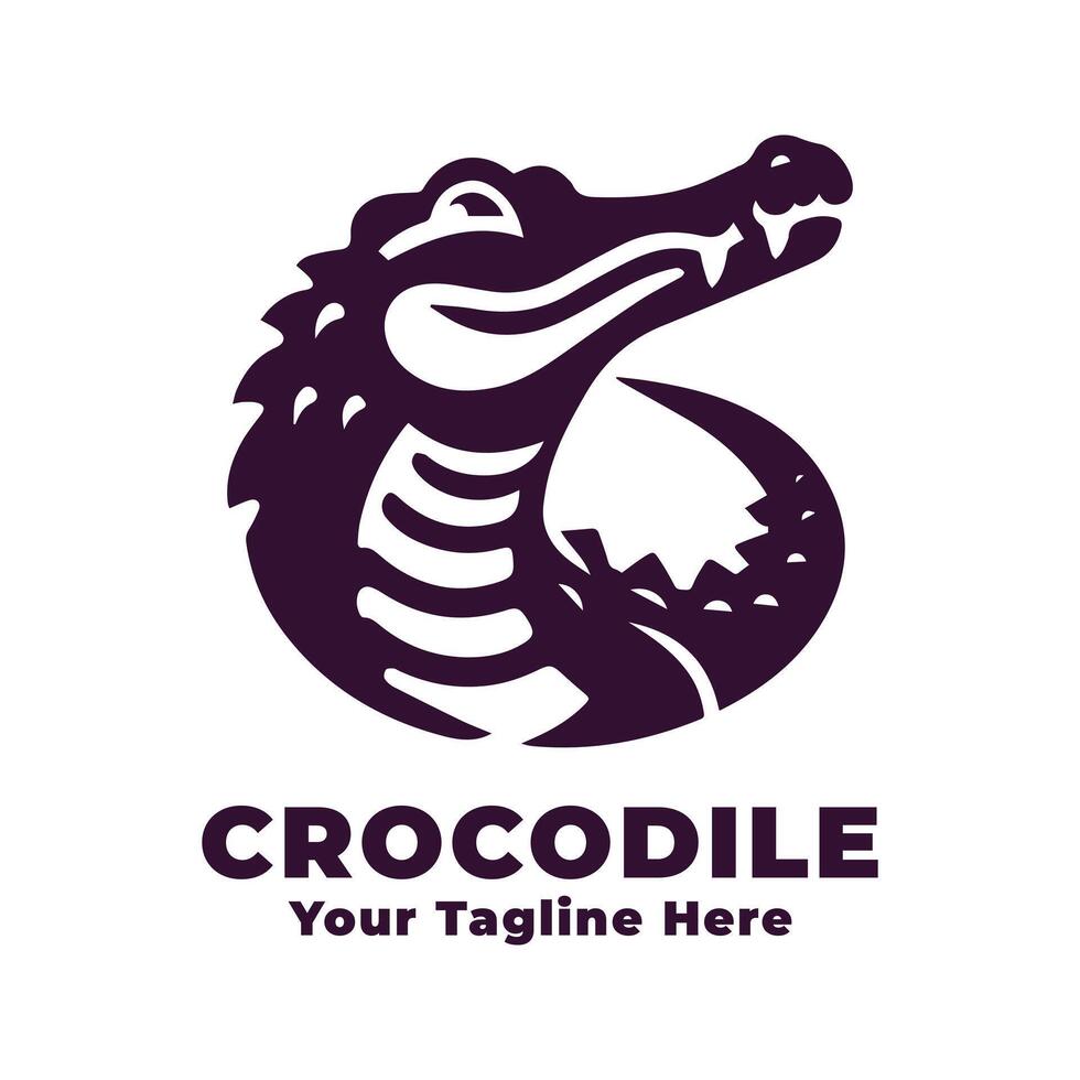 Crocodile Logo Simple Design Illustration vector