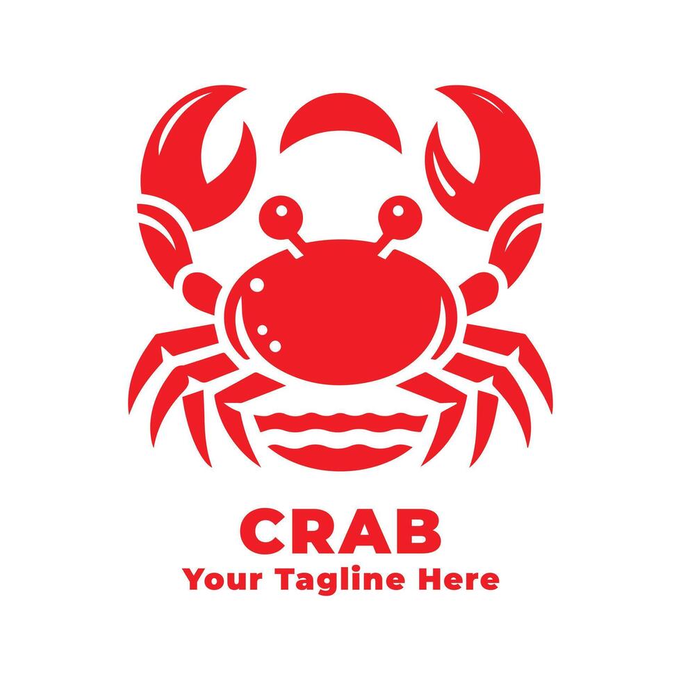 Illustration Crab Simple Logo Design vector