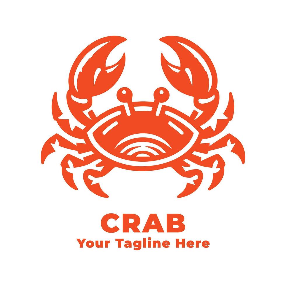 Simple Logo Crab Illustration Design vector