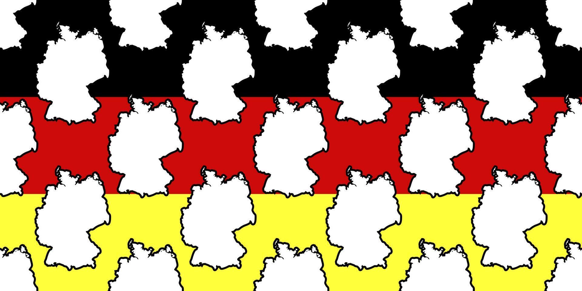 Seamless pattern of Map of Germany isolated on Germany flag background. Suits for Decorative Paper, Packaging, Covers, Gift Wrap and House Interior Design. illustration EPS10. vector