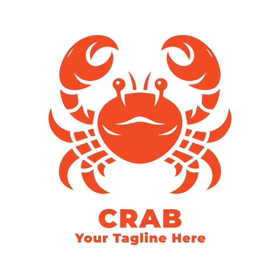 Logo Simple Crab Design vector