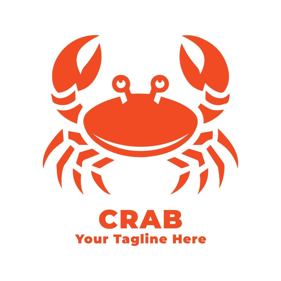 Crab Simple Logo Illustration vector