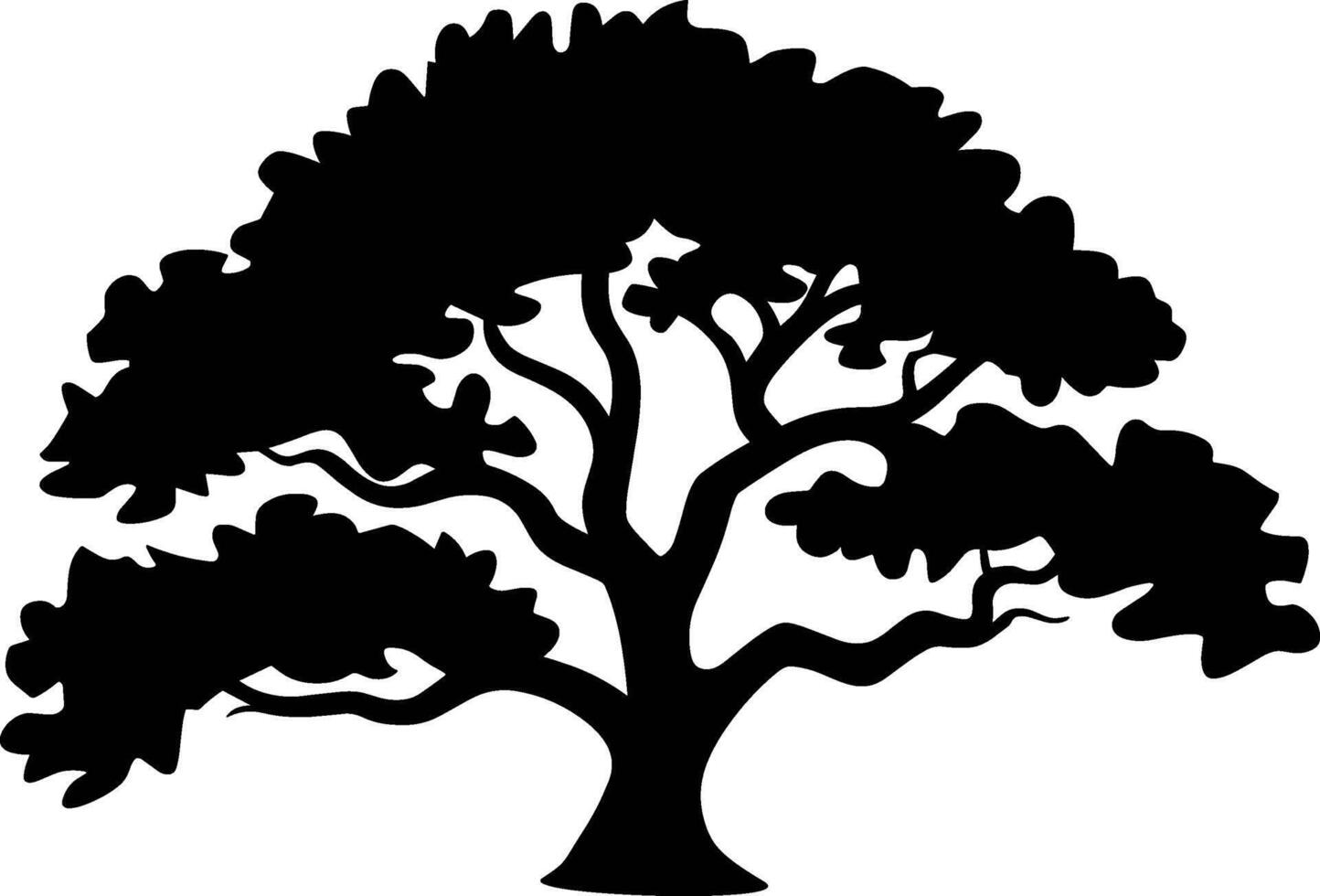 Oak Tree Silhouette vector