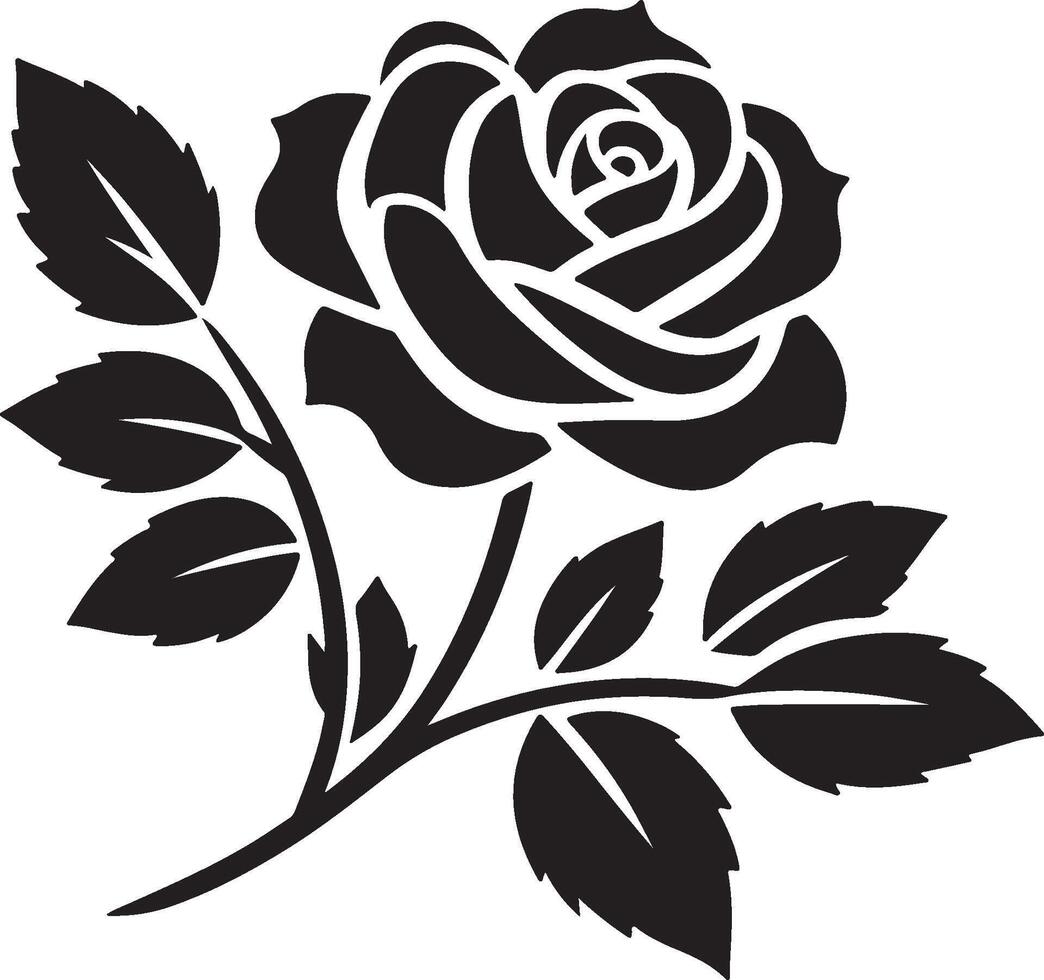 creative a beautiful flower line art design silhouette with a white background vector