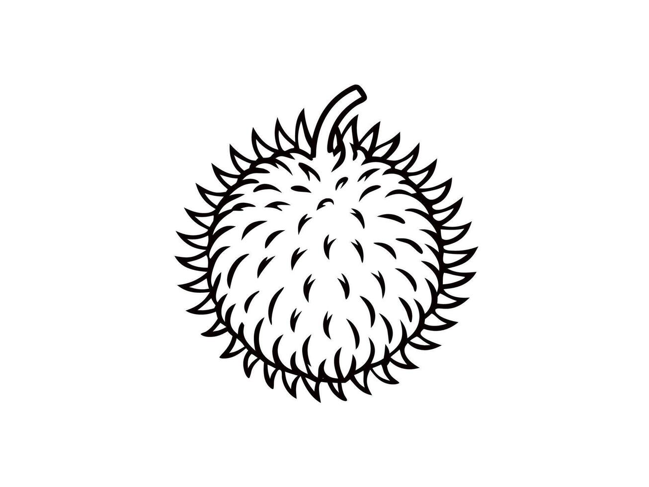 Creative fruit line art design with on white background vector