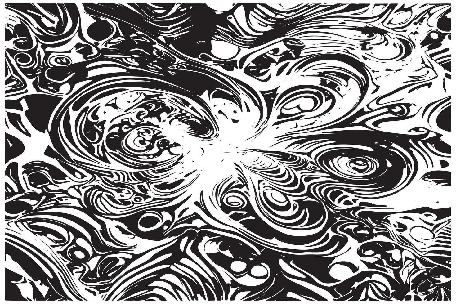 Dynamic Black Texture on Minimal White Background vector
