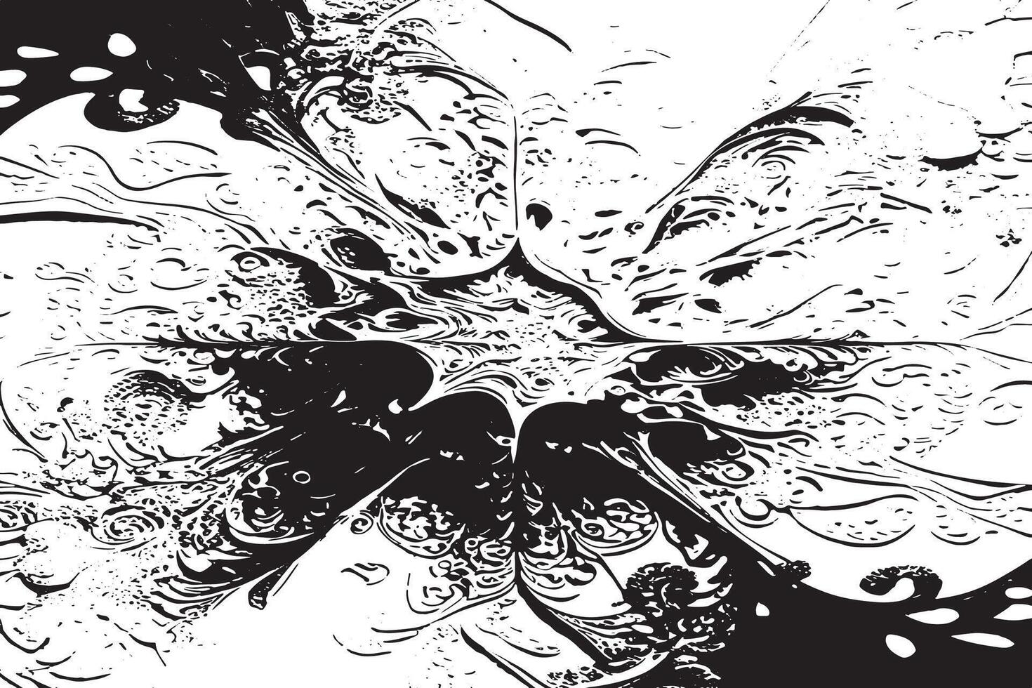 Bold Monochrome Overlay Design with Black Patterns vector