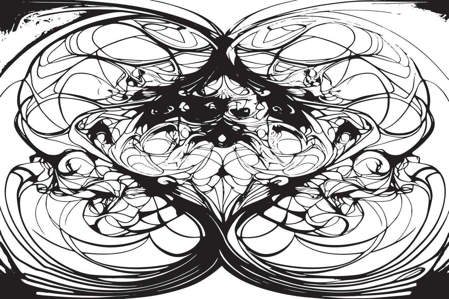 Sophisticated Monochrome Design Black on White vector
