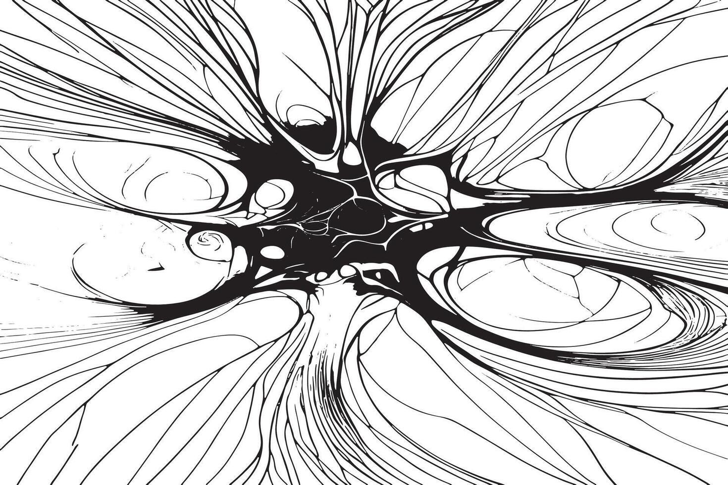 Elegant Black Abstract Silhouette for Design Backgrounds vector