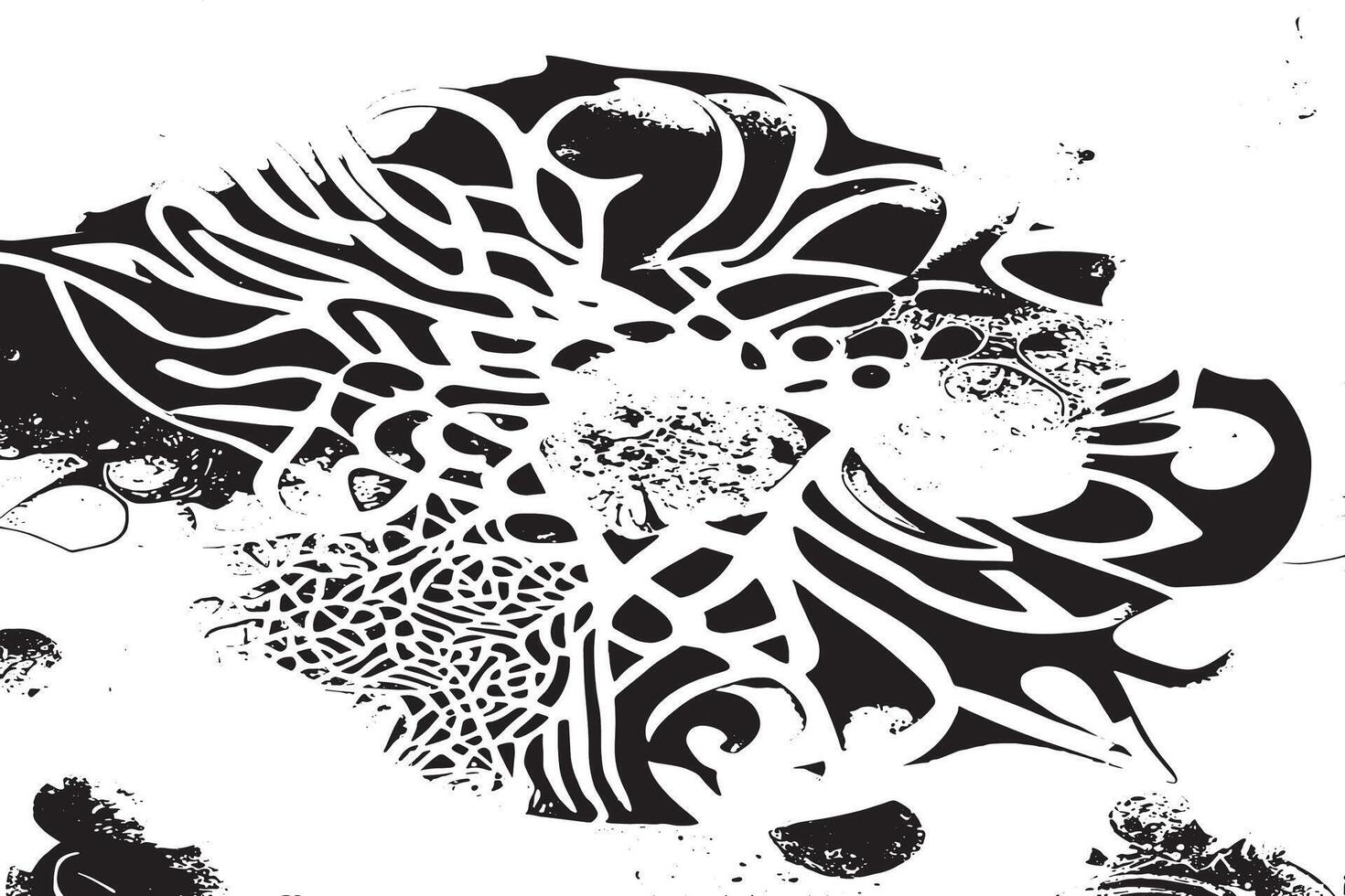 Monochrome Black and White Abstract Texture Design vector