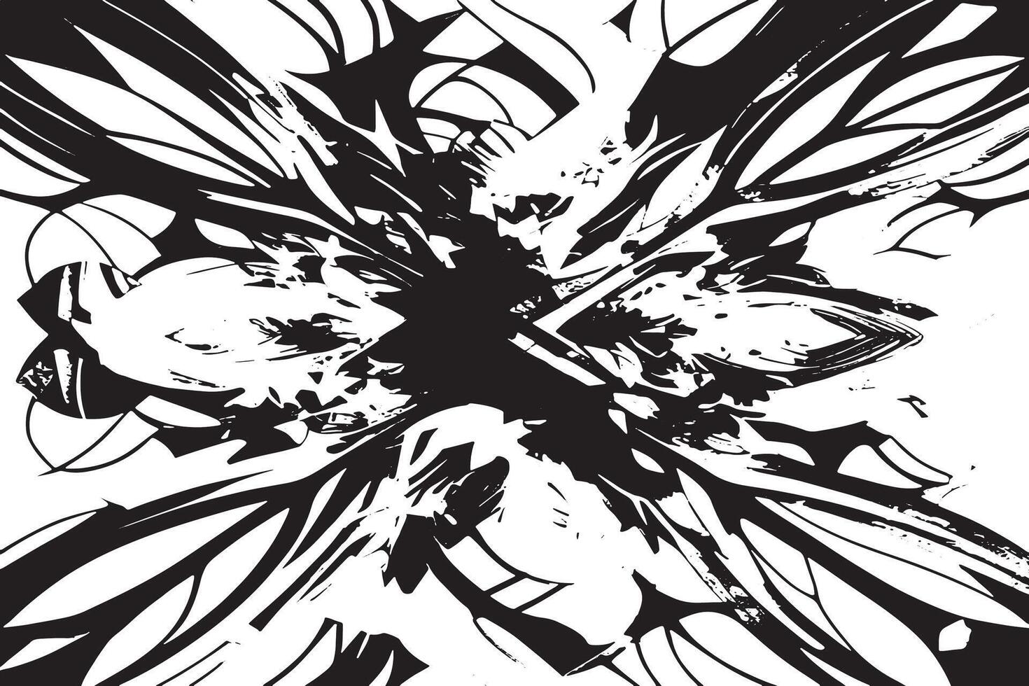 Sharp Black and White Abstract Texture for Graphic Design vector