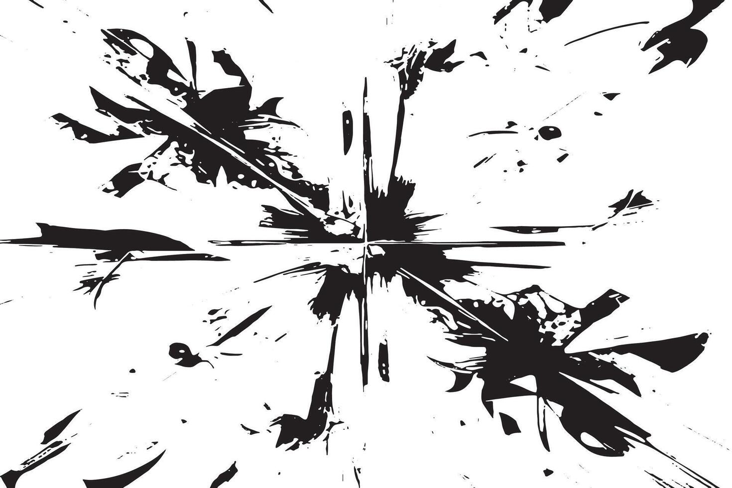 Abstract Black Design Elements on Pure White Background vector