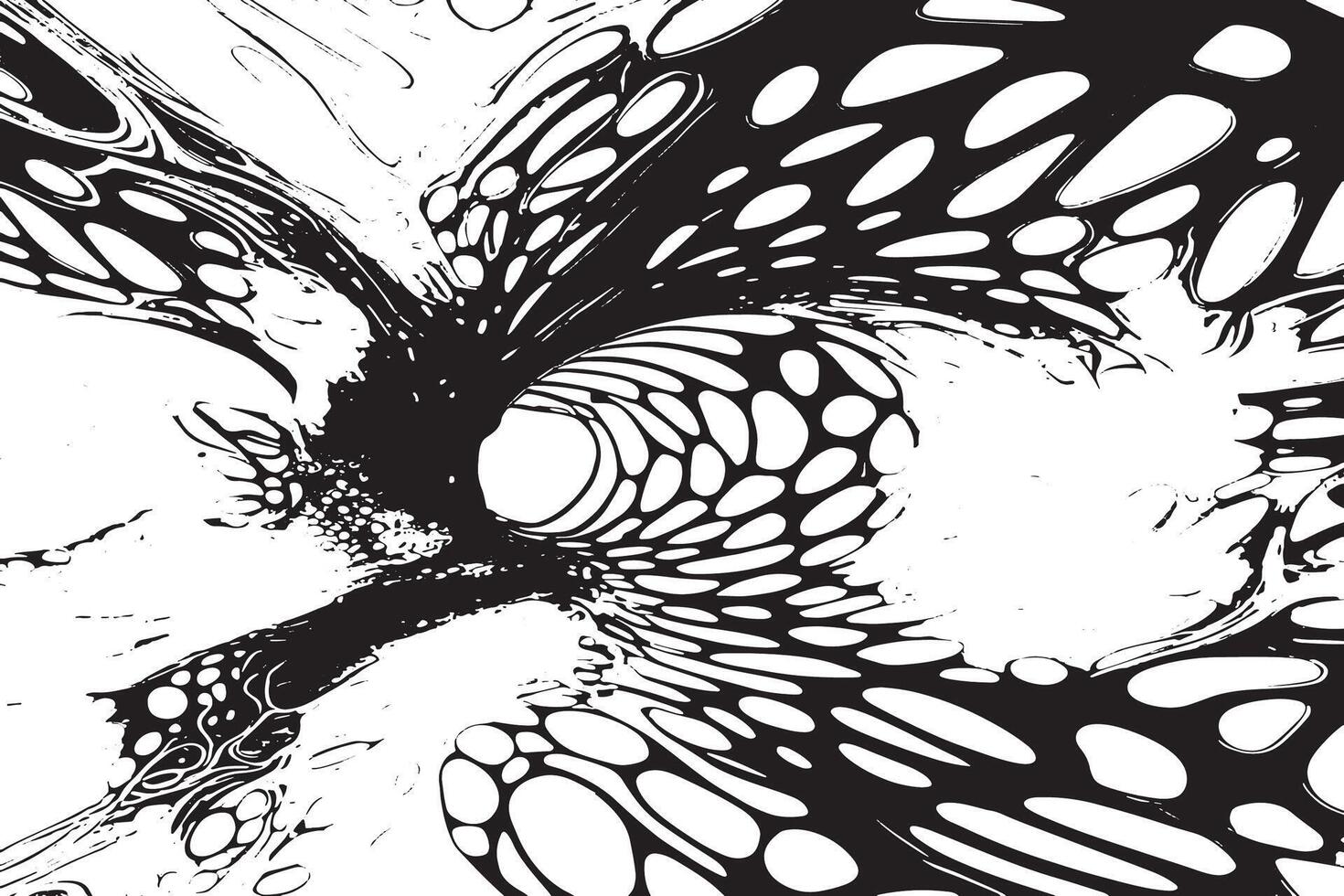 Clean Monochrome Texture with Black Abstract Forms vector