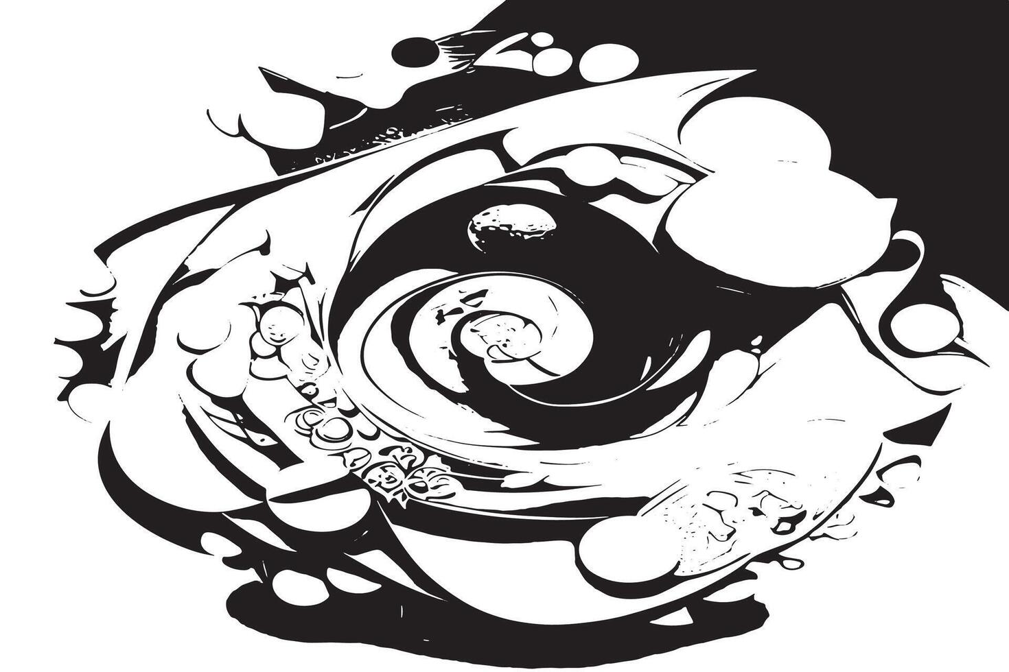 Sharp Black and White Abstract Texture for Graphic Design vector