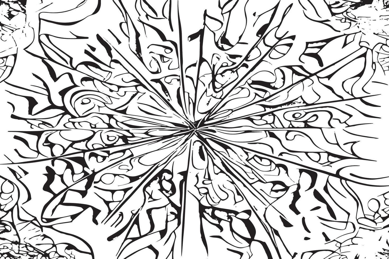 Modern Abstract Black Texture with White Negative Space vector