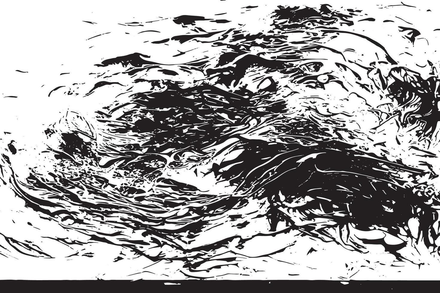 High-Quality Black Abstract Texture on White for Overlay Designs vector