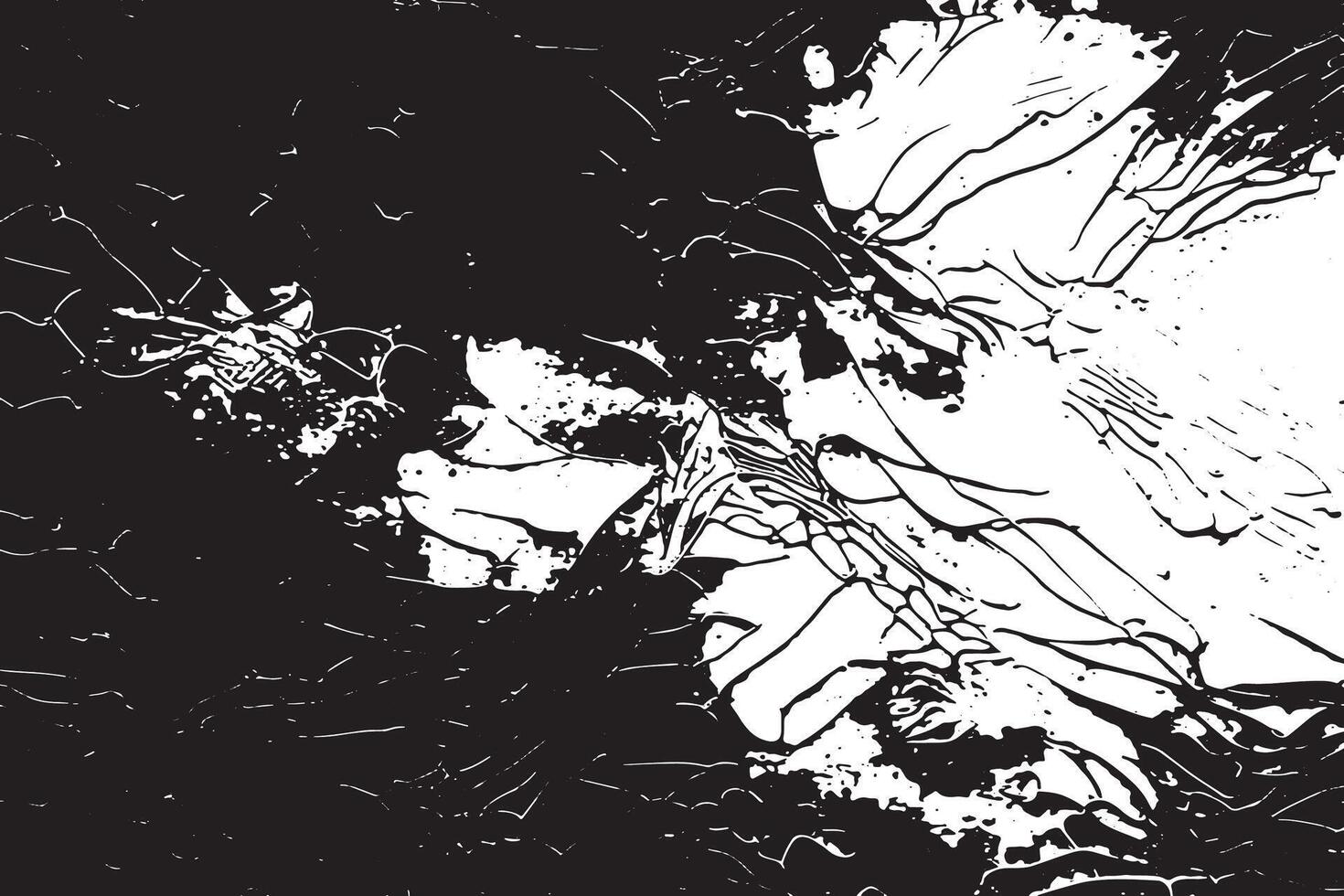 Cracked and Weathered Black Texture for Bold Grunge Design Overlays vector