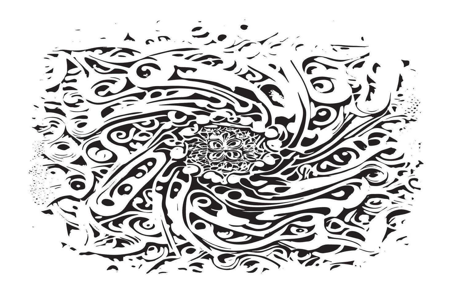 High Contrast Monochrome Abstract Design for Overlay vector