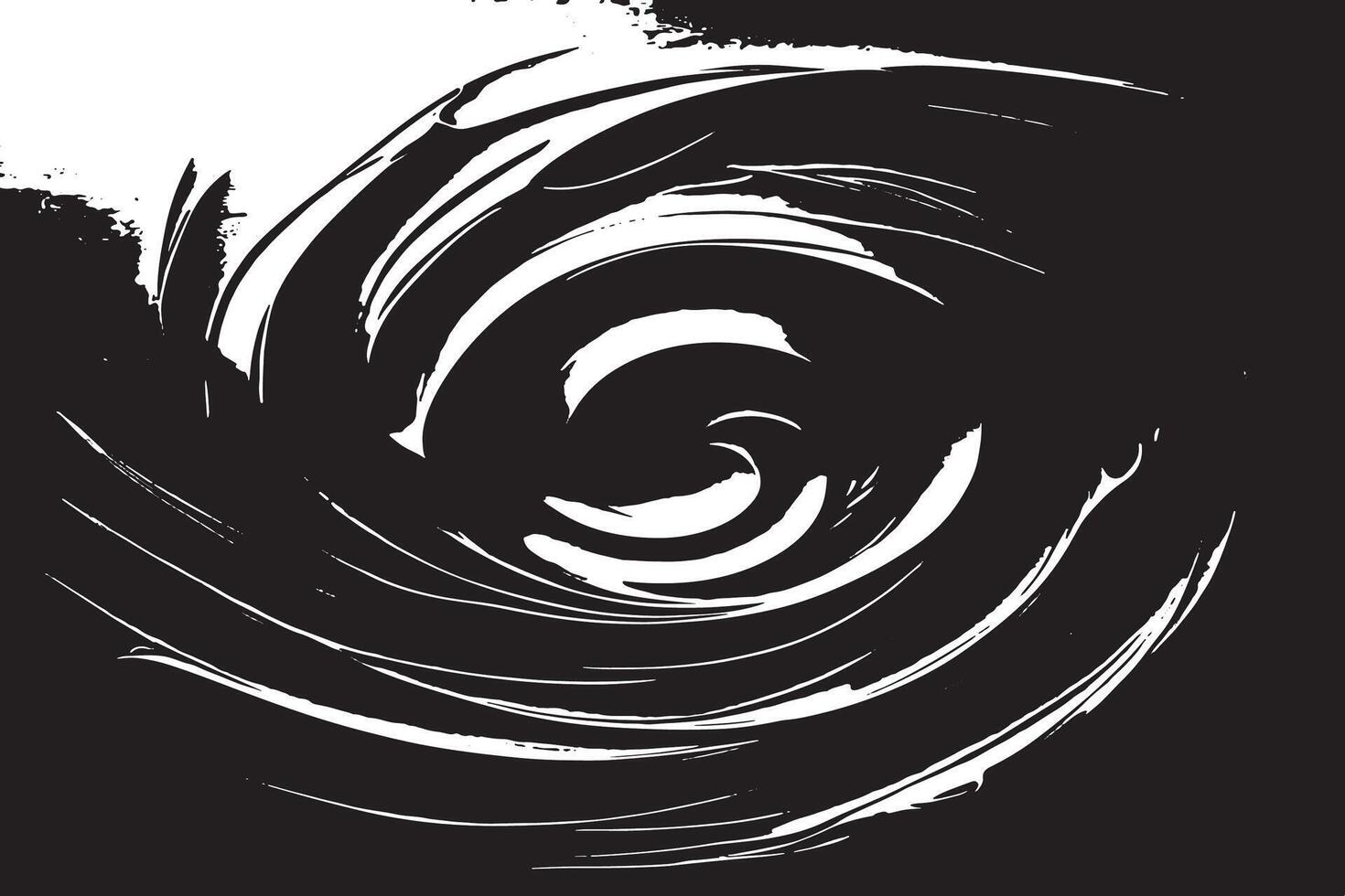 Monochrome Black Brush Strokes on White Background for Textures vector