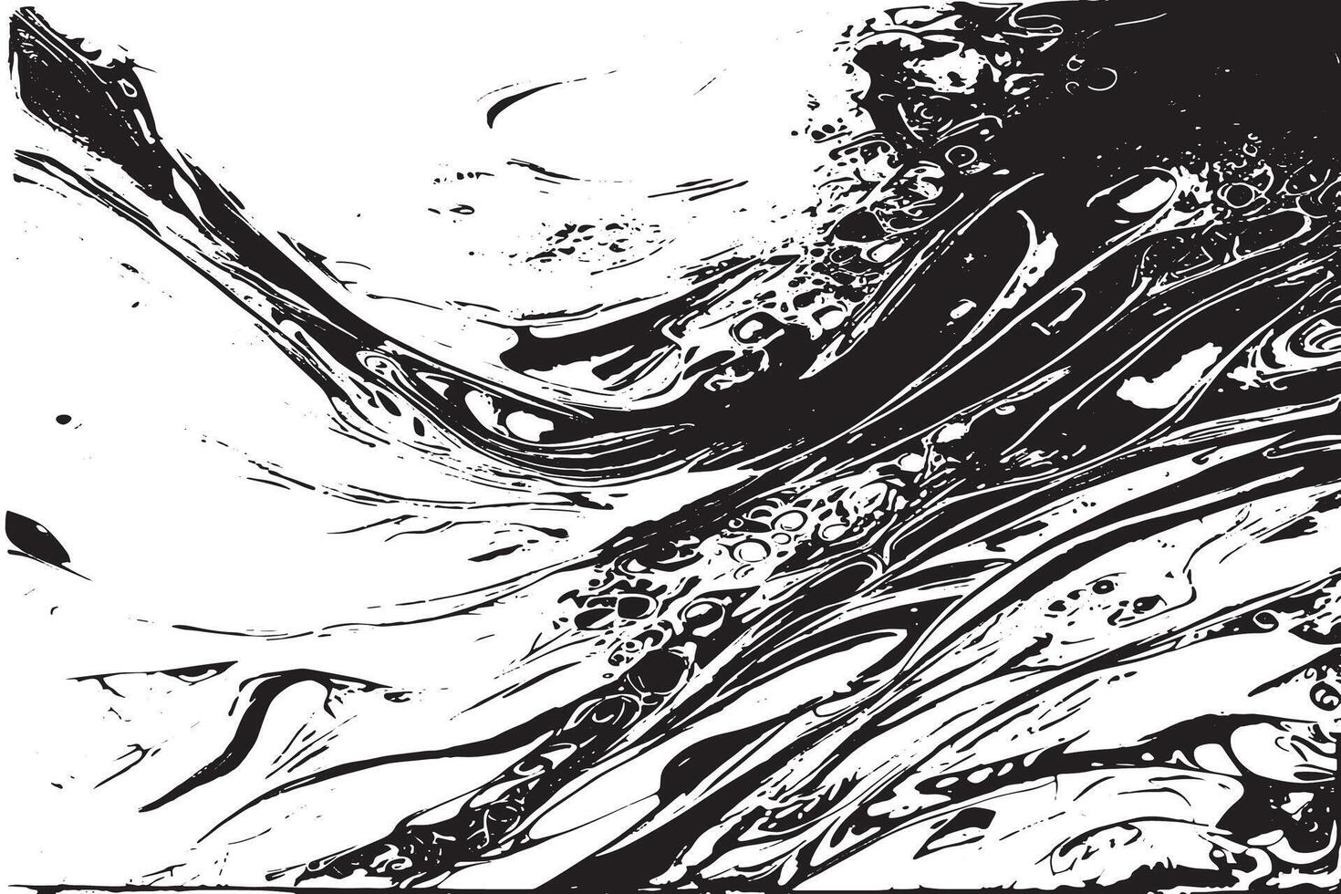 Black Brushstroke Texture on White for Unique Overlay Projects vector