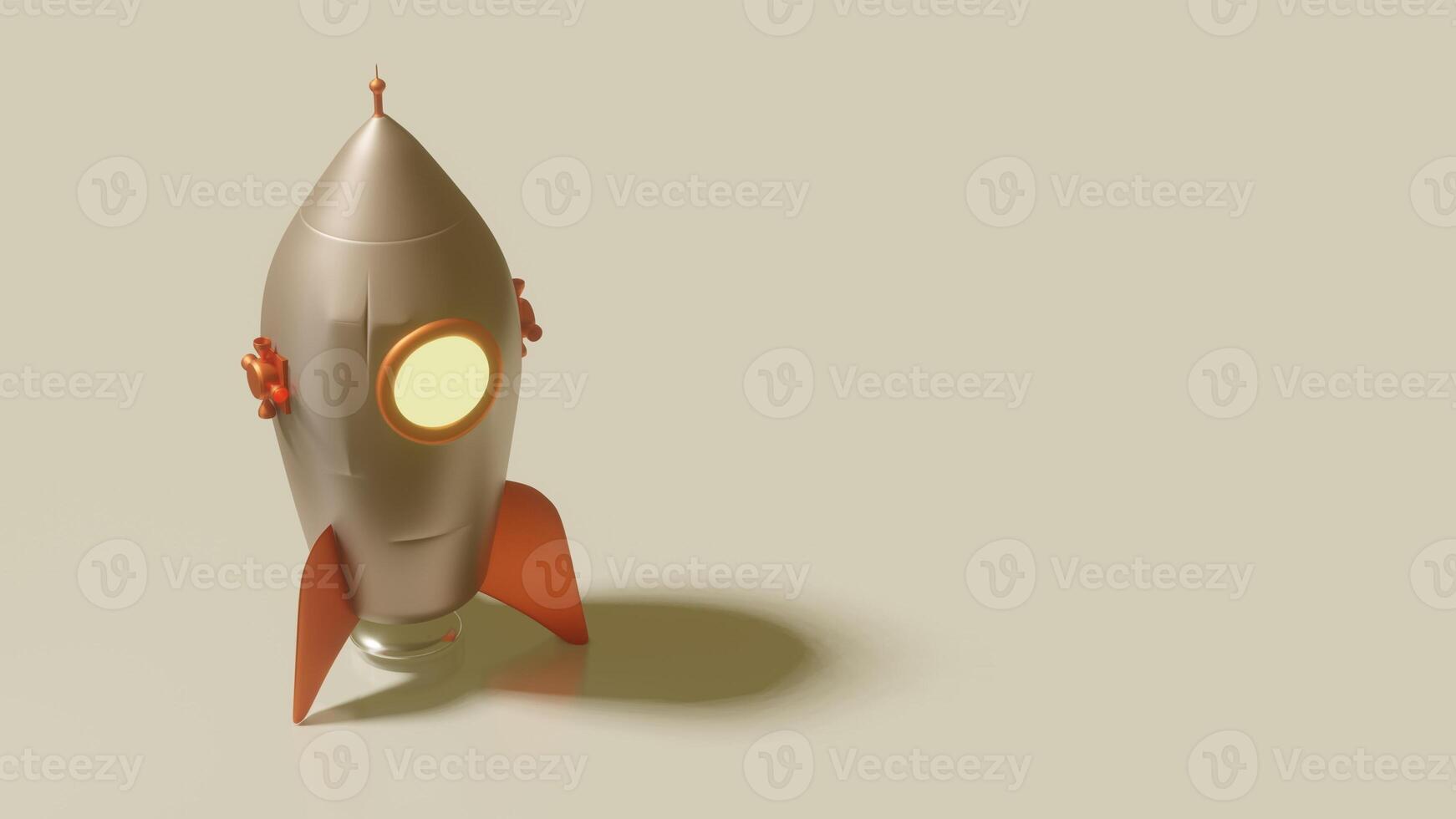 3d render of rocket photo