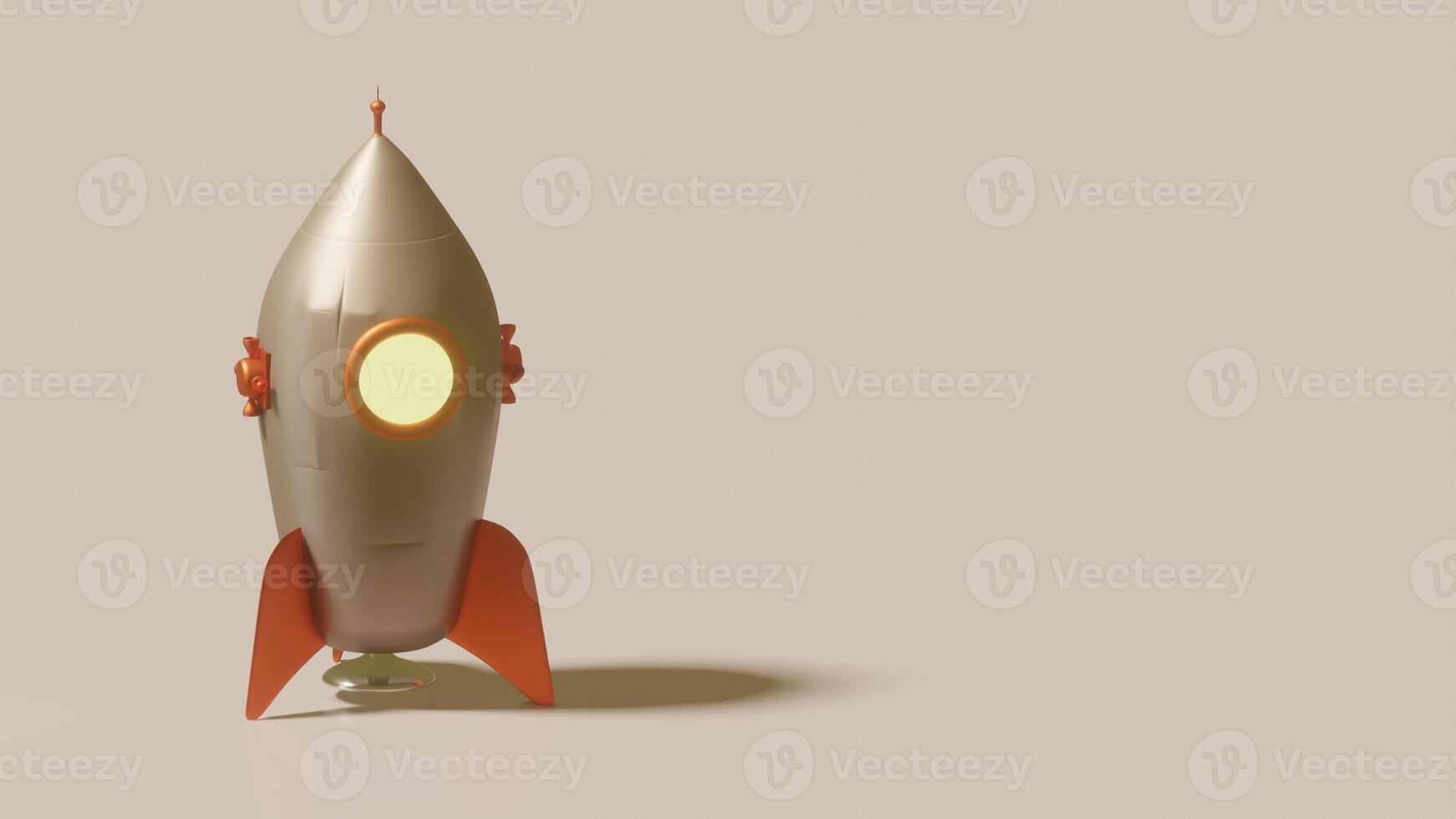 3d render of rocket photo