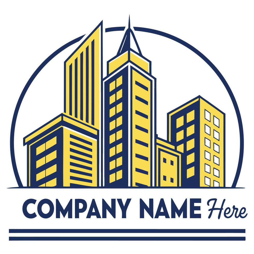 Modern Company Logo with Clear Typographic Design for Branding. vector