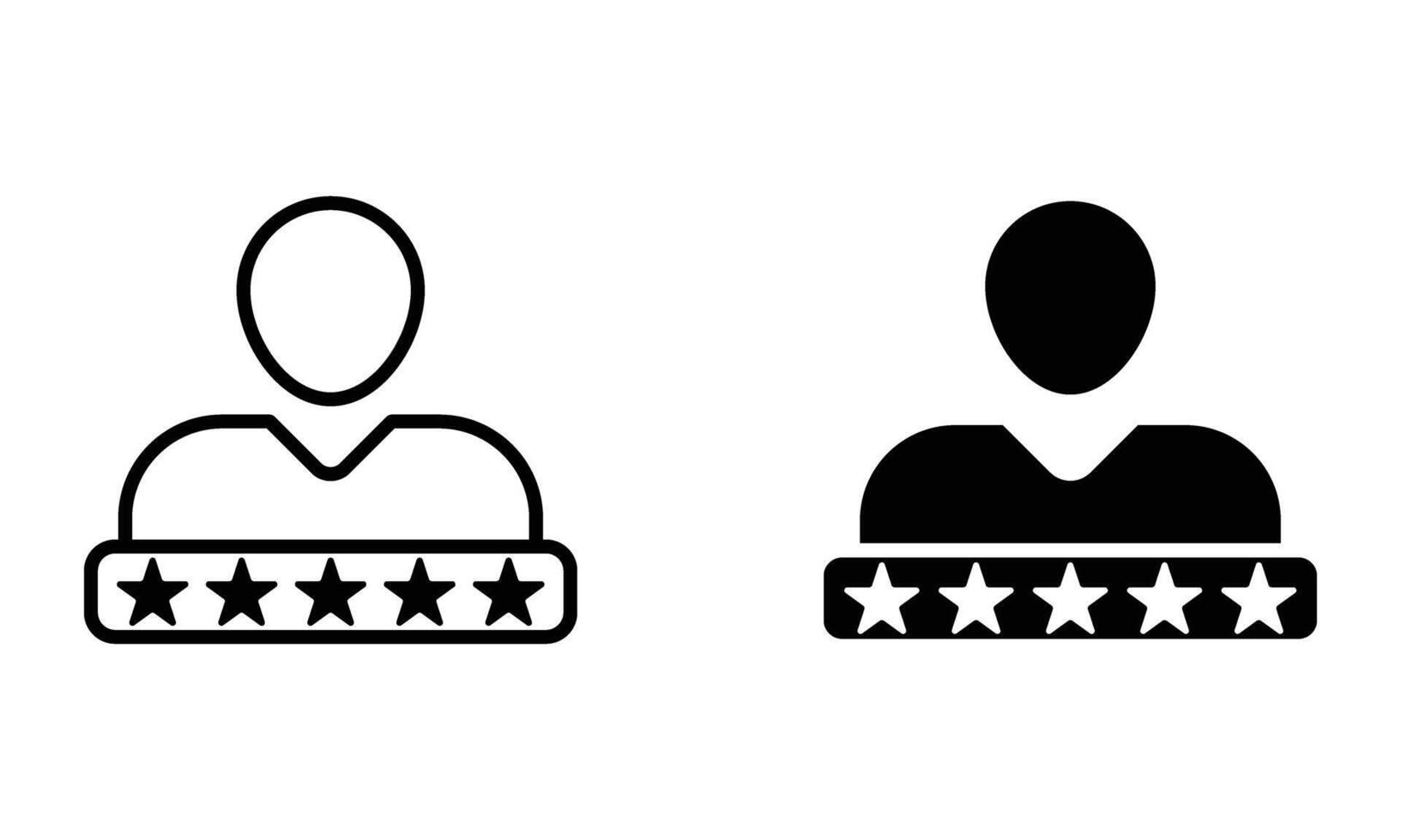 a person with five star rating vector