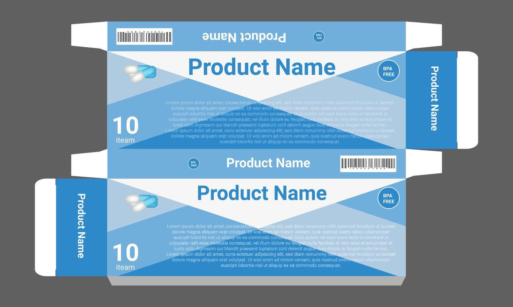 chocolate package box design template vector