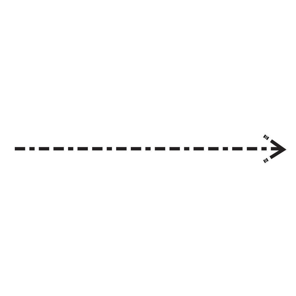 Modern arrow with straight dotted lines vector