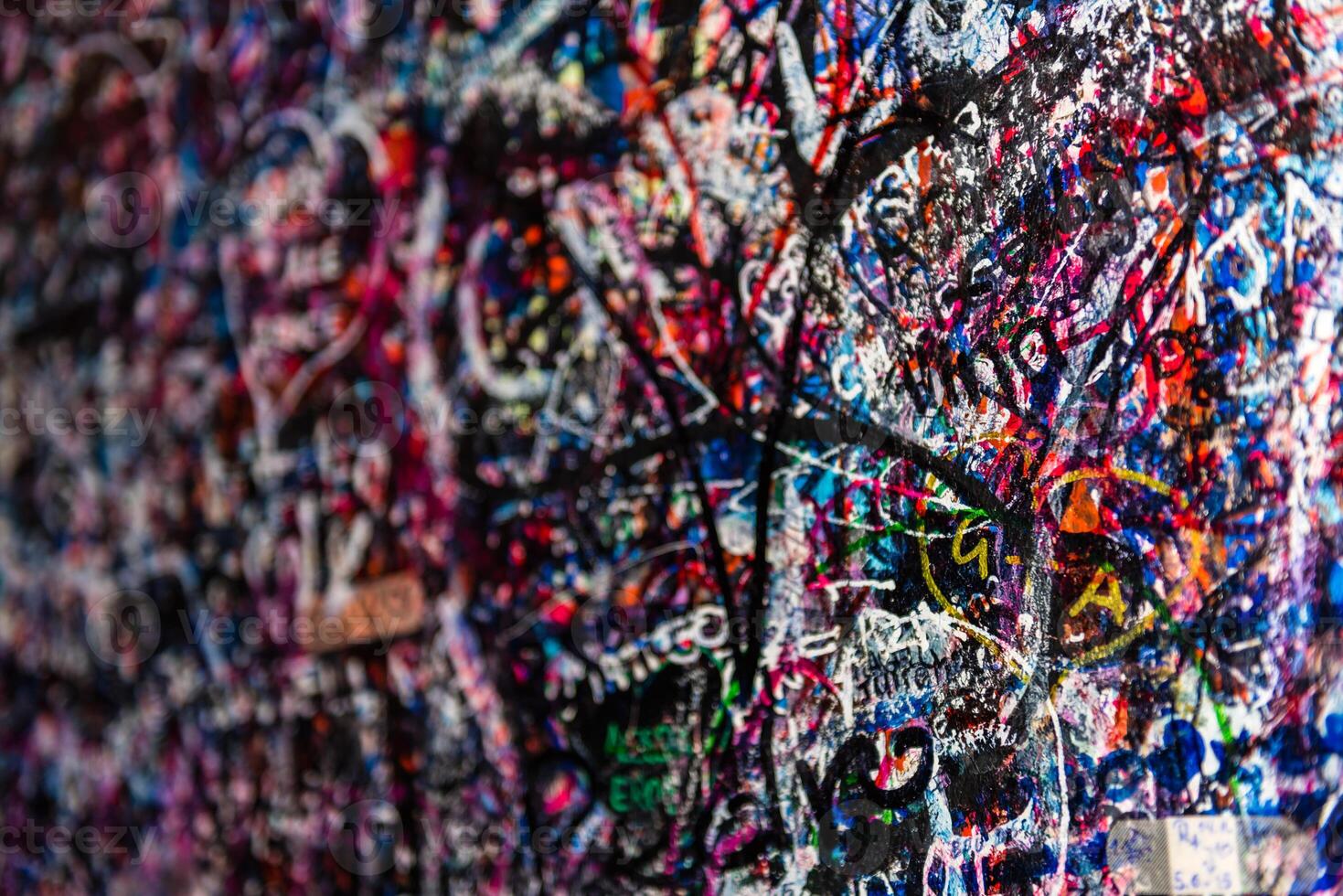 The wall full of messages, Verona, Italy. photo