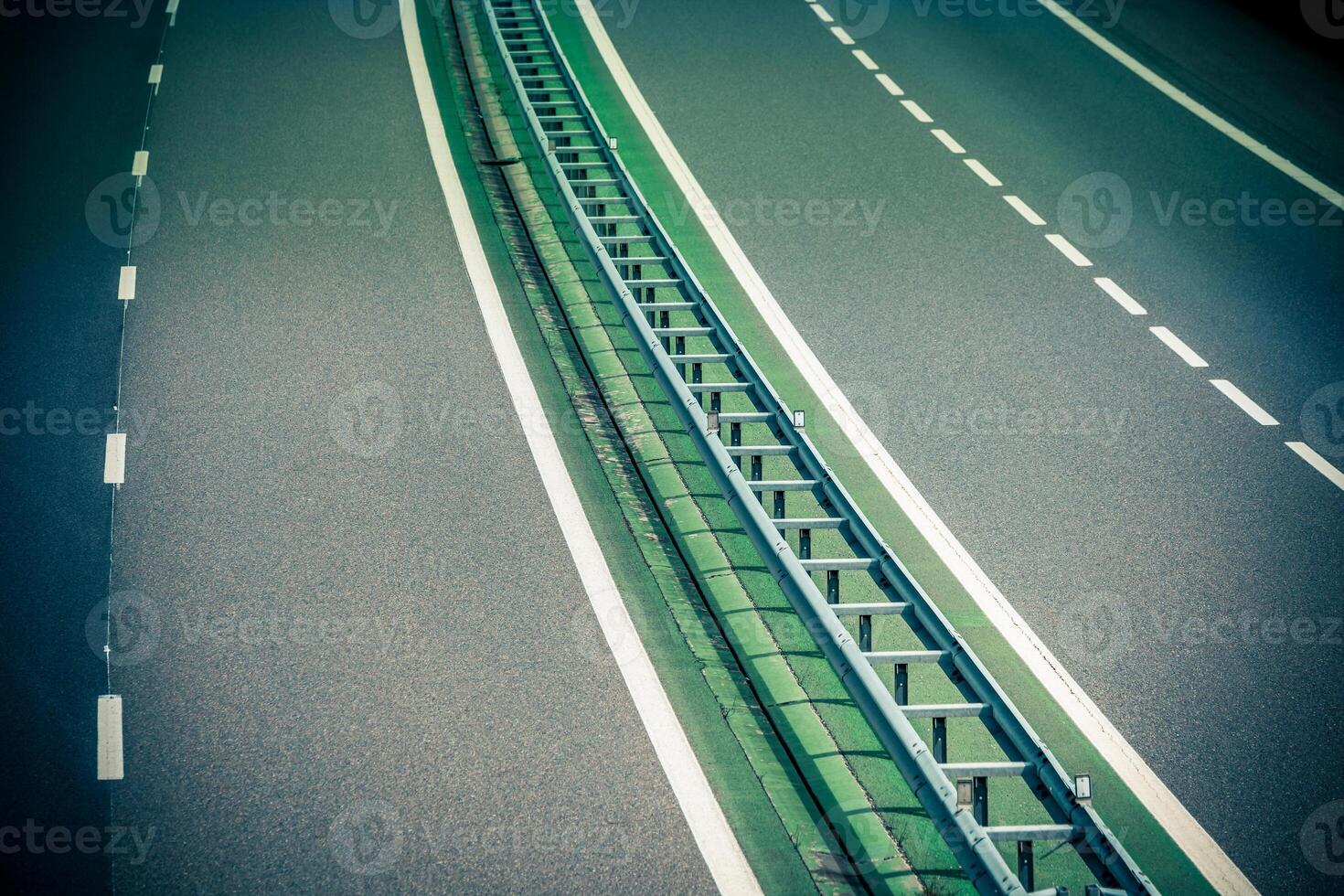 Highway through France at summer time photo