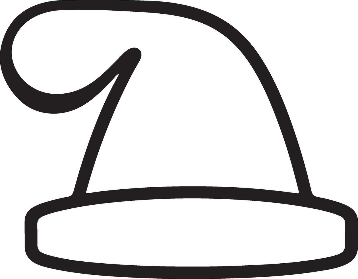 a black and white drawing of a hat vector