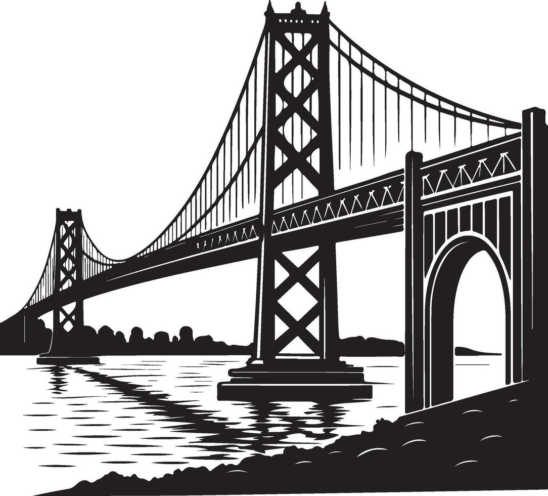 the golden gate bridge in san francisco, california vector