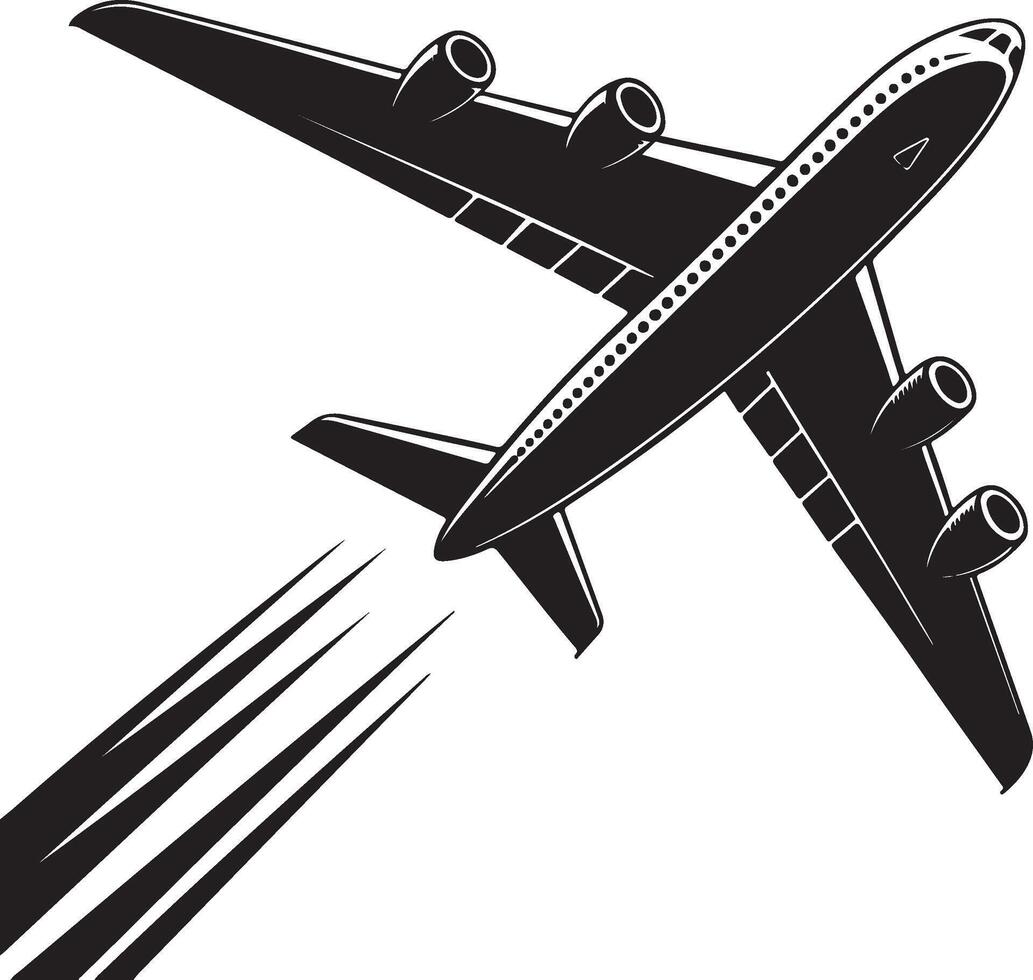 airplane flying in the sky illustration vector