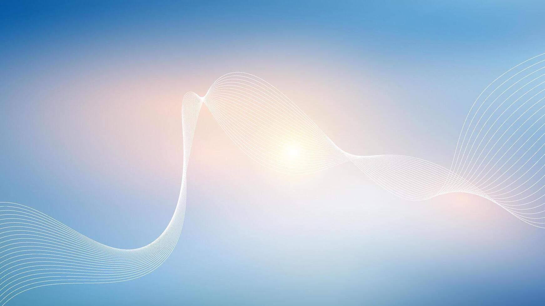 White background gradient abstract. Wavy line minimalism illustration vector