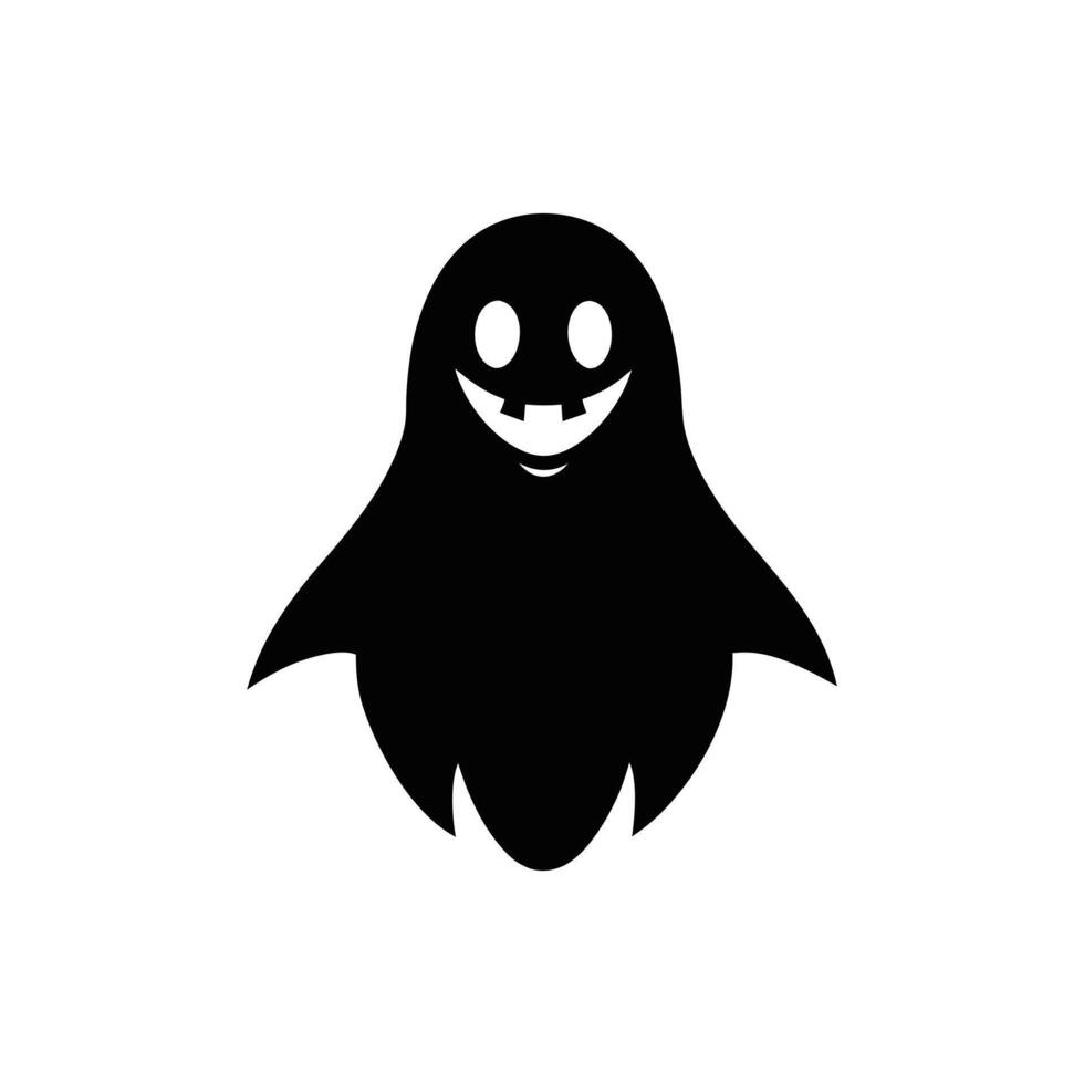 Happy Ghost silhouette Clipart vector